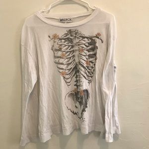 Wildfox skeleton long sleeve